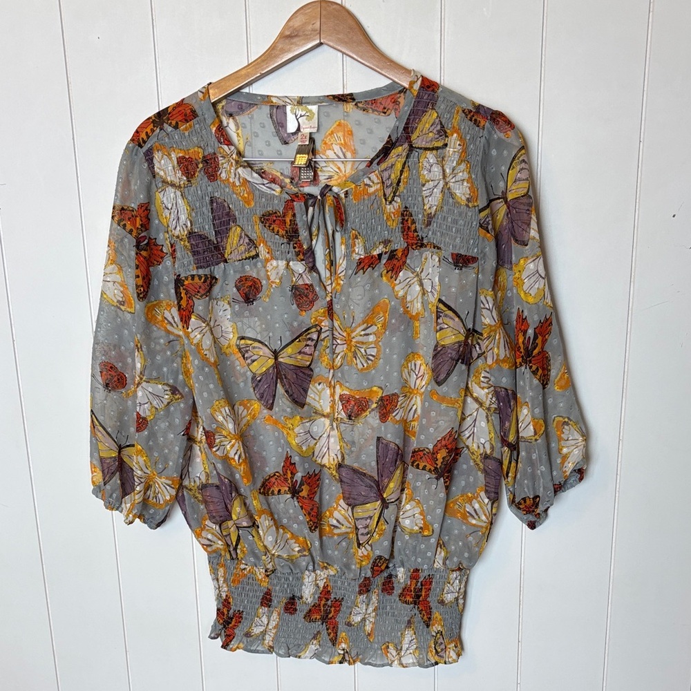 Like New fig & flower butterfly top! Womens 2X